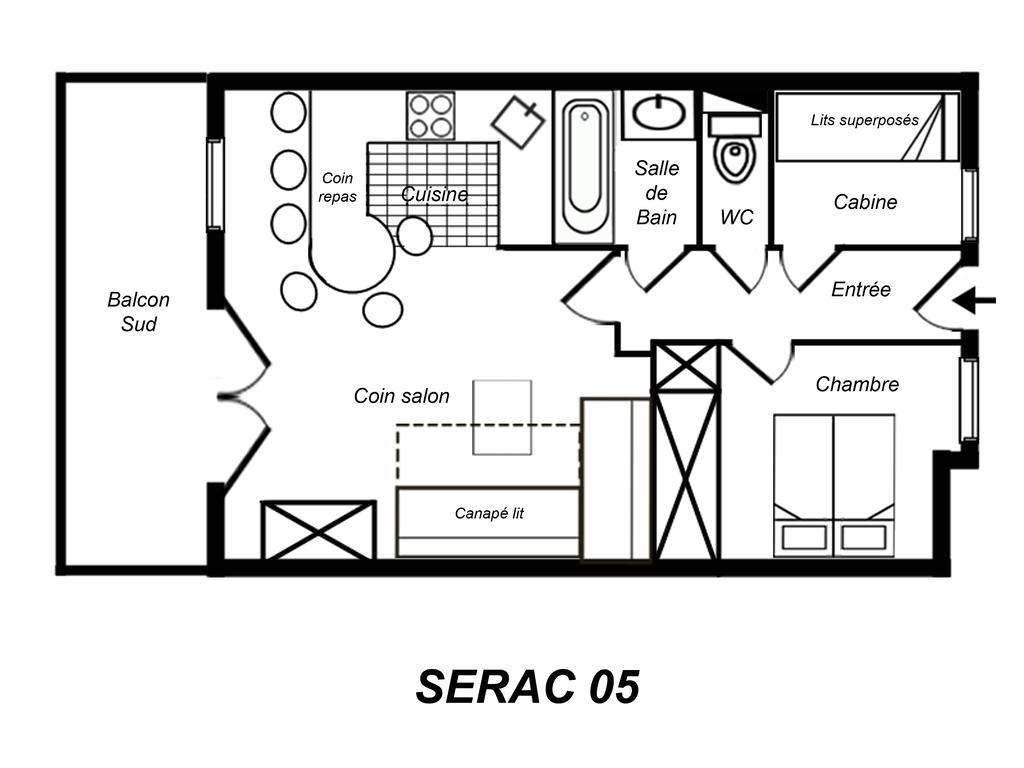 Apartment Serac Мерибель Номер фото